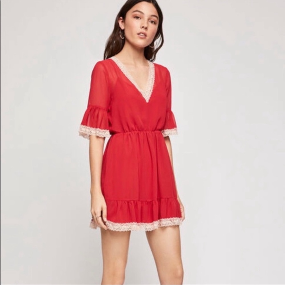 NWT - BCBGeneration Lace Trim Mini Dress